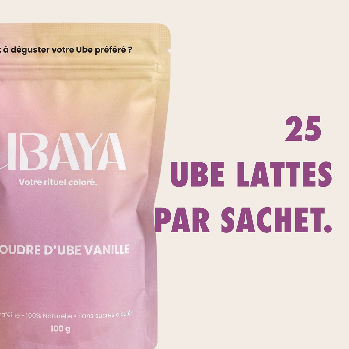 Poudre d’Ube Vanille 100% Naturelle